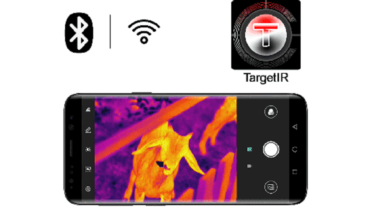 obraz na telefonie pokazujący jak wygląda aplikacja monokular TD210 GUIDE KNIEJA